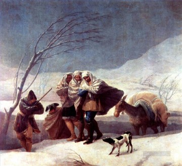 snow Painting - The Snowstorm Francisco de Goya